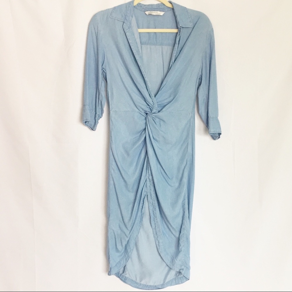 Zara Chambray Shirt Dress - XS